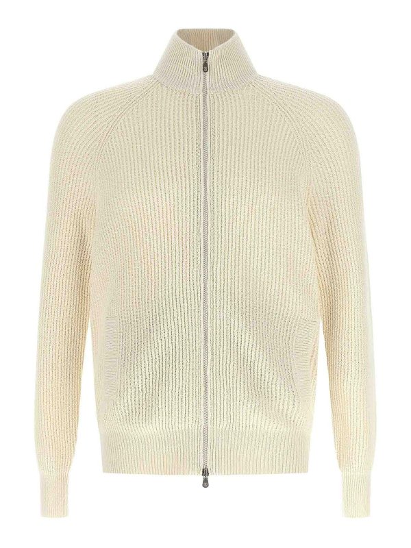 BRUNELLO CUCINELLI: カーディガン - カーディガン - 白