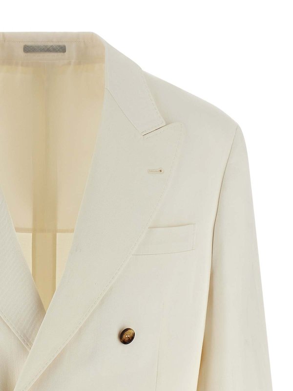 The Best Shops BRUNELLO CUCINELLI: Blazer - Blazer - Blanco