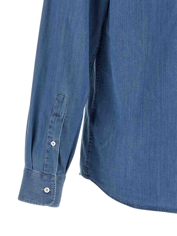Hemd - Blau shop online: BRUNELLO CUCINELLI