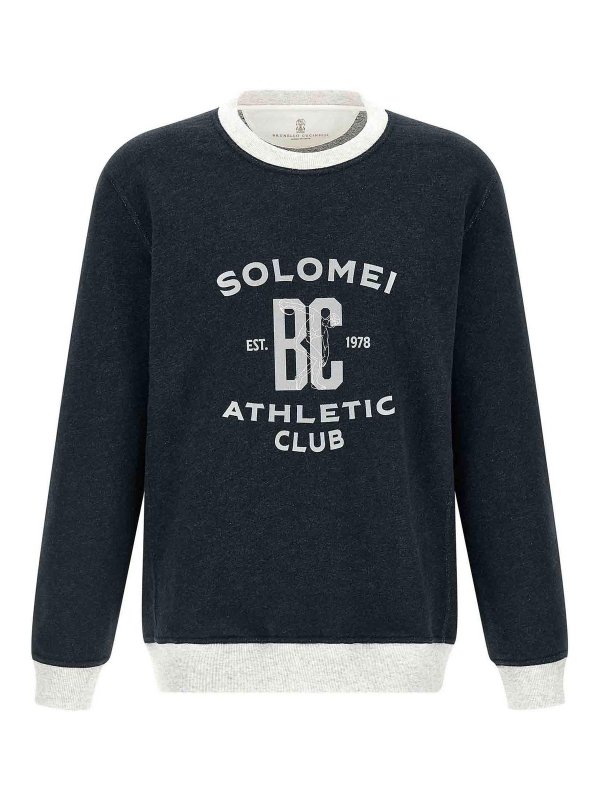 BRUNELLO CUCINELLI: スウェット＆セーター - スウェットシャツ/セーター - ブルー