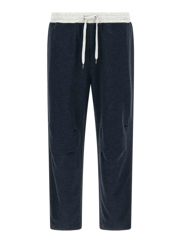 BRUNELLO CUCINELLI: スウェットパンツ - トラックスーツ ボトムス - ブルー
