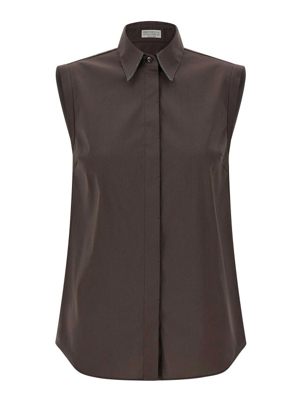 BRUNELLO CUCINELLI: Hemden - Hemd - Braun