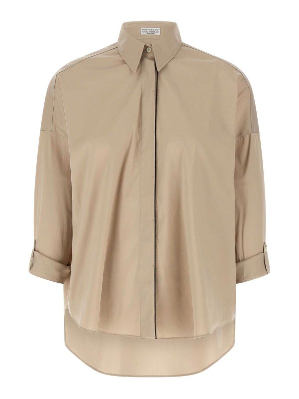 BRUNELLO CUCINELLI: シャツ - シャツ - ベージュ