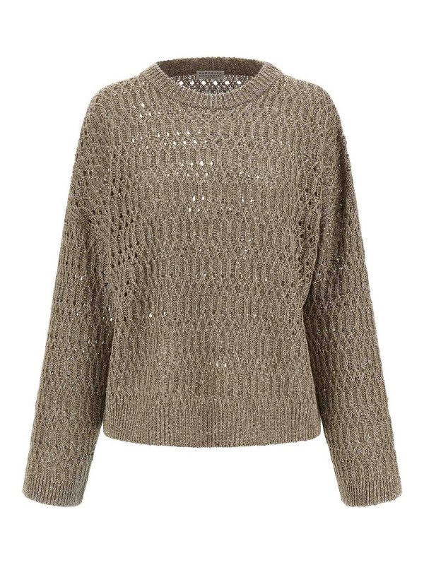 BRUNELLO CUCINELLI: crew necks - Micro Sequin Sweater