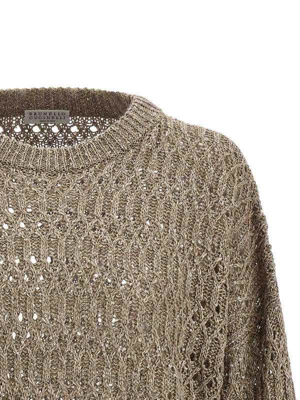 The Best Shops BRUNELLO CUCINELLI: crew necks - Micro Sequin Sweater