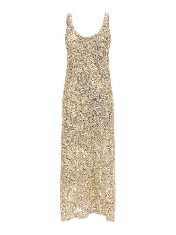 BRUNELLO CUCINELLI: knee length dresses - Crochet Dress