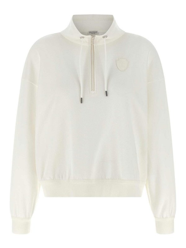 BRUNELLO CUCINELLI: Sudaderas y suéteres - Sudadera - Blanco