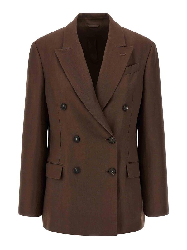 BRUNELLO CUCINELLI: Blazer - Blazer - Marrón
