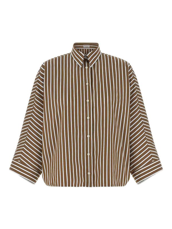 BRUNELLO CUCINELLI: Hemden - Hemd - Braun