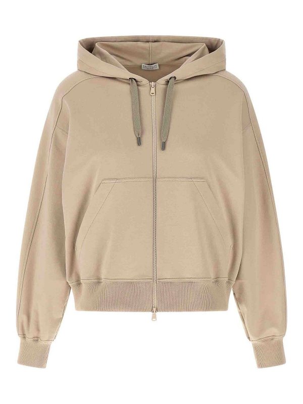 BRUNELLO CUCINELLI: Sudaderas y suéteres - Sudadera - Beis