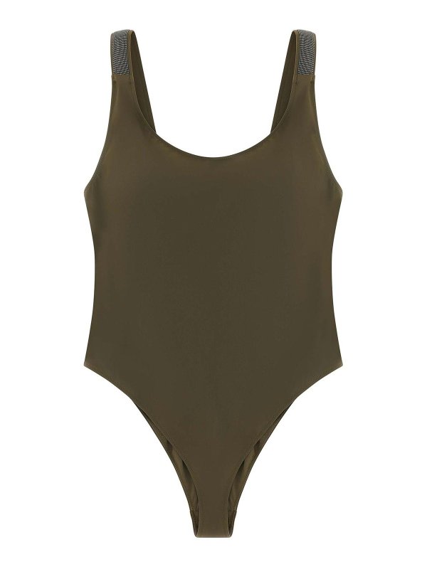 BRUNELLO CUCINELLI: one-piece - Precious Details One-Piece Swimsuit