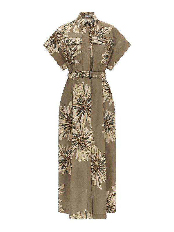 BRUNELLO CUCINELLI: ショートドレス - ショートドレス - 緑