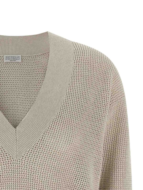 The Best Shops BRUNELLO CUCINELLI: crew necks - Openwork Sweater
