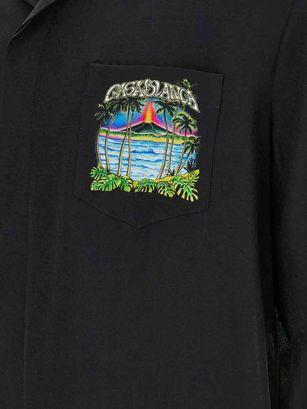 シャツ - 黒 shop online: CASABLANCA