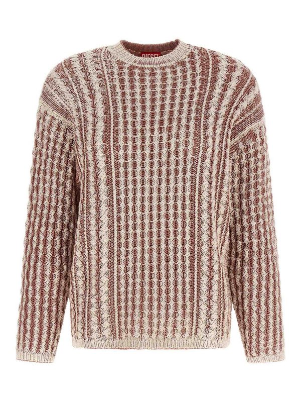 DIESEL: Strickpullover mit Rundhalsausschnitt - Rundhalspullover - Bunt