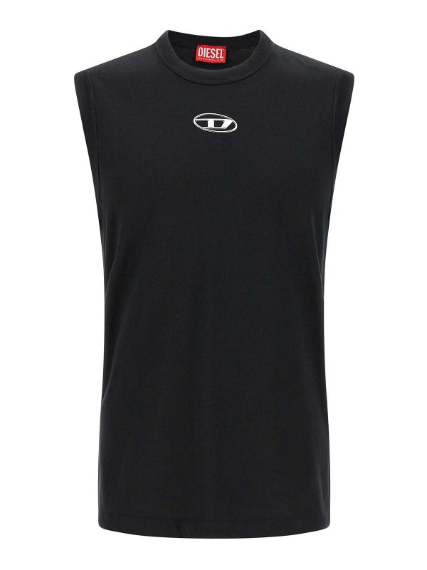 DIESEL: Camisetas - Camiseta - Negro