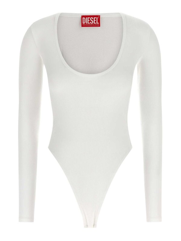 DIESEL: Tops y camisetas sin mangas - Top - Blanco