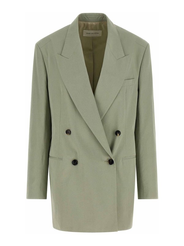 DRIES VAN NOTEN: Vestes de costume - Blazer - Vert