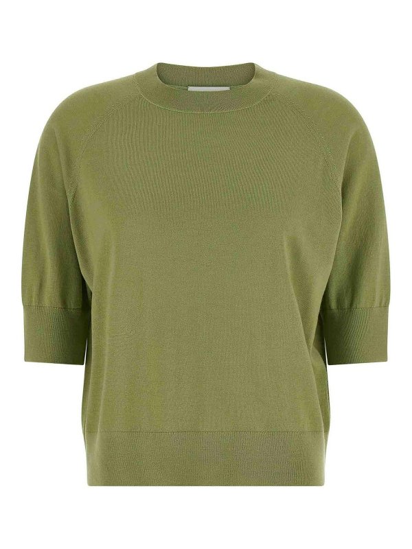 DRIES VAN NOTEN: Strickpullover mit Rundhalsausschnitt - Rundhalspullover - Grün