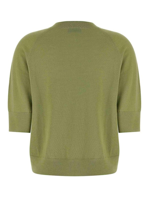 DRIES VAN NOTEN: Strickpullover mit Rundhalsausschnitt online - Rundhalspullover - Grün