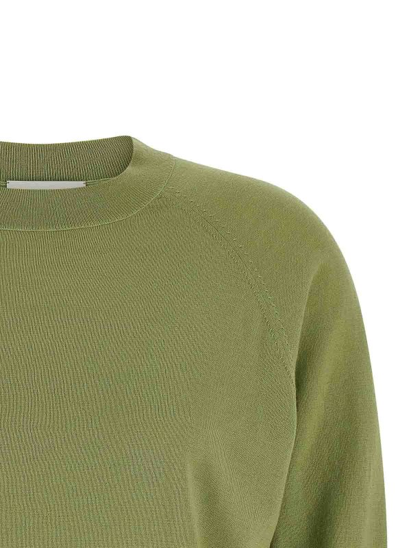 The Best Shops DRIES VAN NOTEN: Strickpullover mit Rundhalsausschnitt - Rundhalspullover - Grün