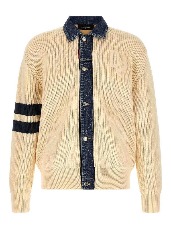 DSQUARED2: Cardigans - Cardigan - Beige