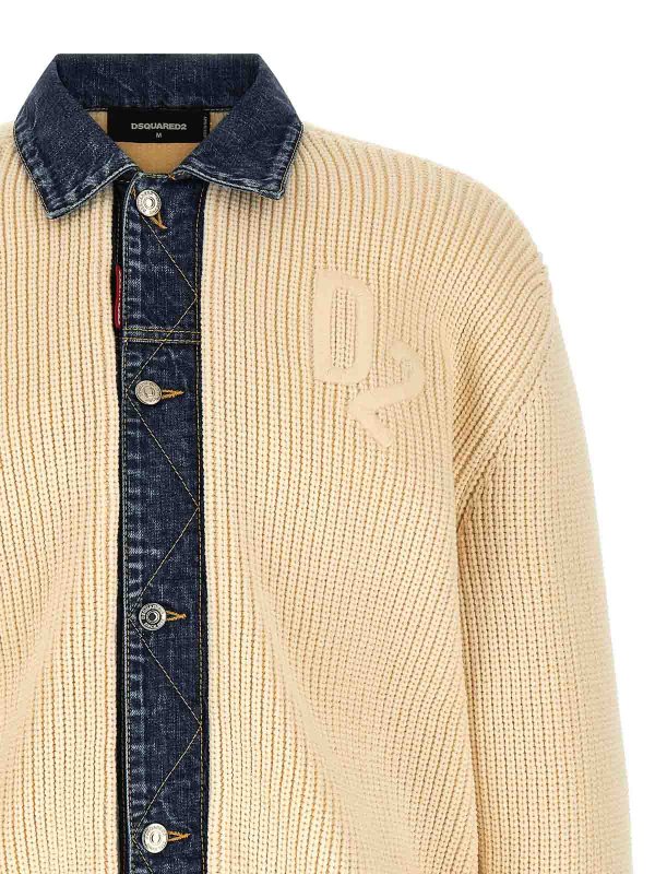 The Best Shops DSQUARED2: Cardigans - Cardigan - Beige