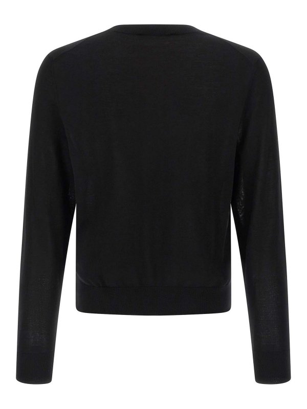 DSQUARED2: Strickpullover mit Rundhalsausschnitt online - Rundhalspullover - Schwarz