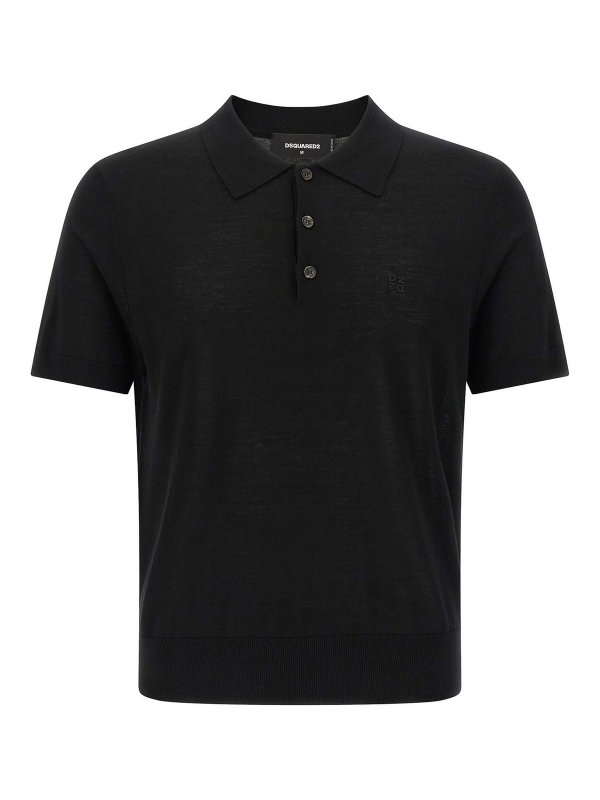 DSQUARED2: polo shirts - Wool Polo Shirt