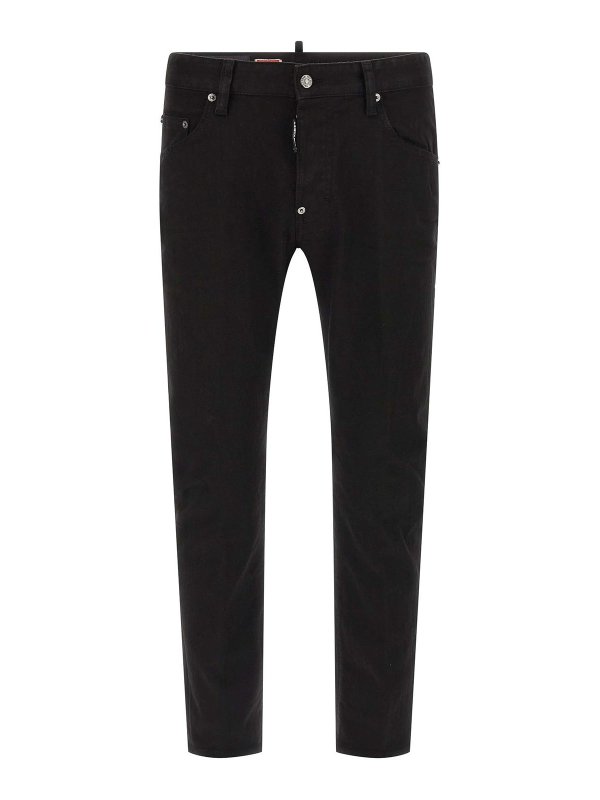 DSQUARED2: Jeans Rectos - Vaqueros Rectos - Negro