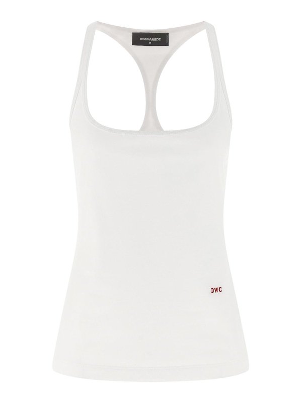 DSQUARED2: Tops y camisetas sin mangas - Top - Blanco