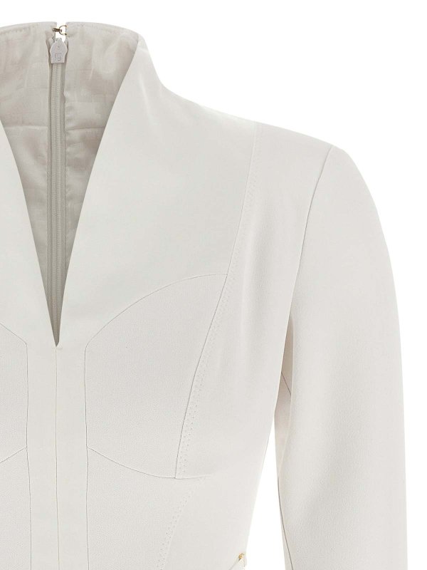 The Best Shops ELISABETTA FRANCHI: abiti al ginocchio - Vestito  Con Logo Con Fasce Elastiche