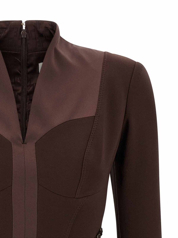 The Best Shops ELISABETTA FRANCHI: abiti al ginocchio - Vestito  Con Logo Con Fasce Elastiche