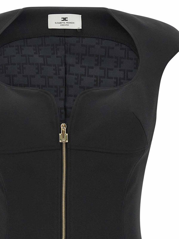 The Best Shops ELISABETTA FRANCHI: ニーレングスドレス - 膝丈ドレス - 黒
