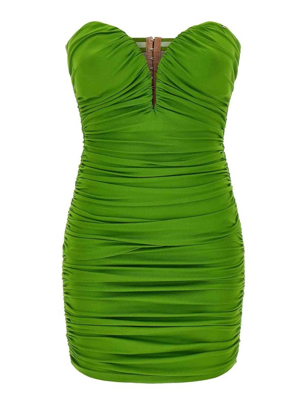 ELISABETTA FRANCHI: ニーレングスドレス - 膝丈ドレス - 緑