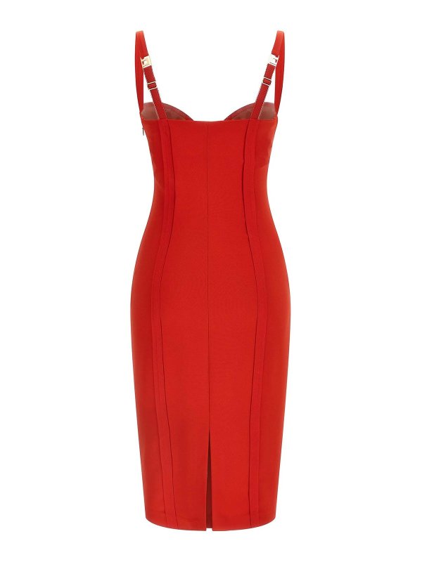 ELISABETTA FRANCHI: ニーレングスドレス online - 膝丈ドレス - オレンジ