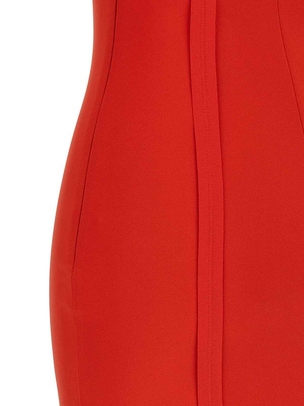 膝丈ドレス - オレンジ shop online: ELISABETTA FRANCHI