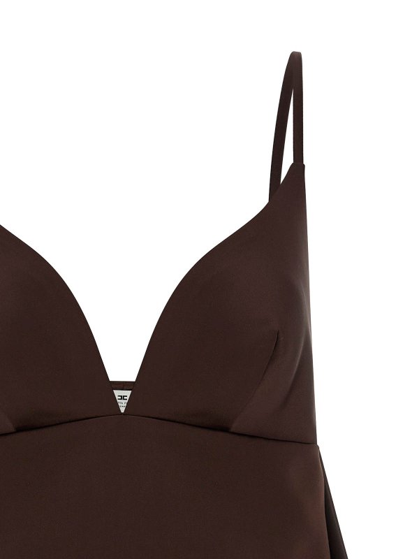 The Best Shops ELISABETTA FRANCHI: ニーレングスドレス - 膝丈ドレス - ブラウン