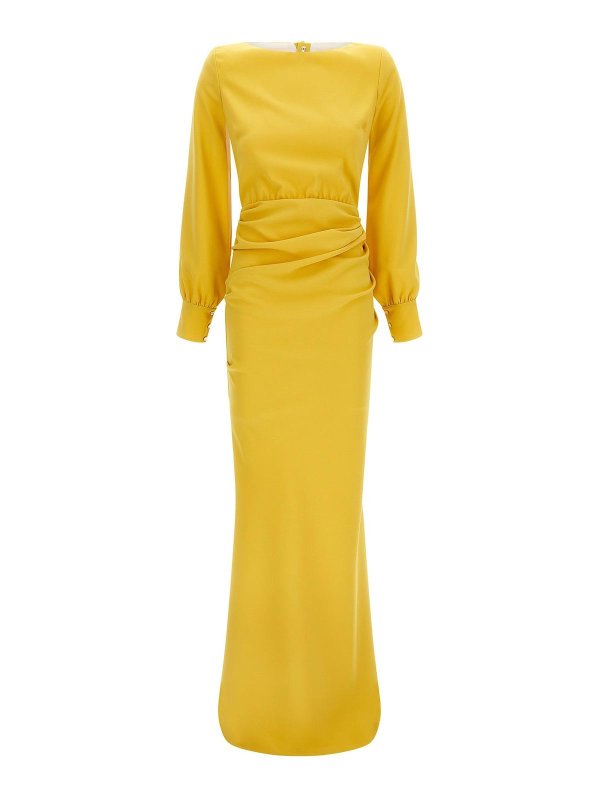 ELISABETTA FRANCHI: イブニングドレス - イブニングドレス - イエロー