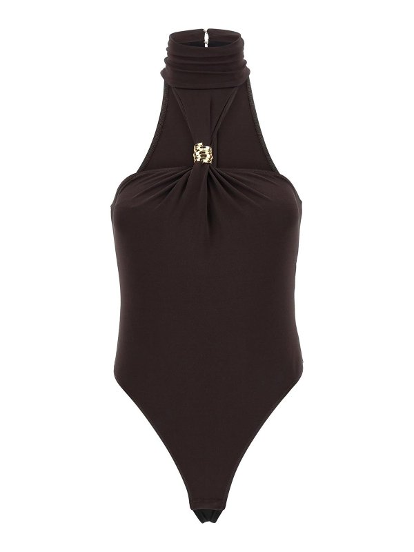 ELISABETTA FRANCHI: トップス＆タンクトップ - トップ/タンクトップ - ブラウン