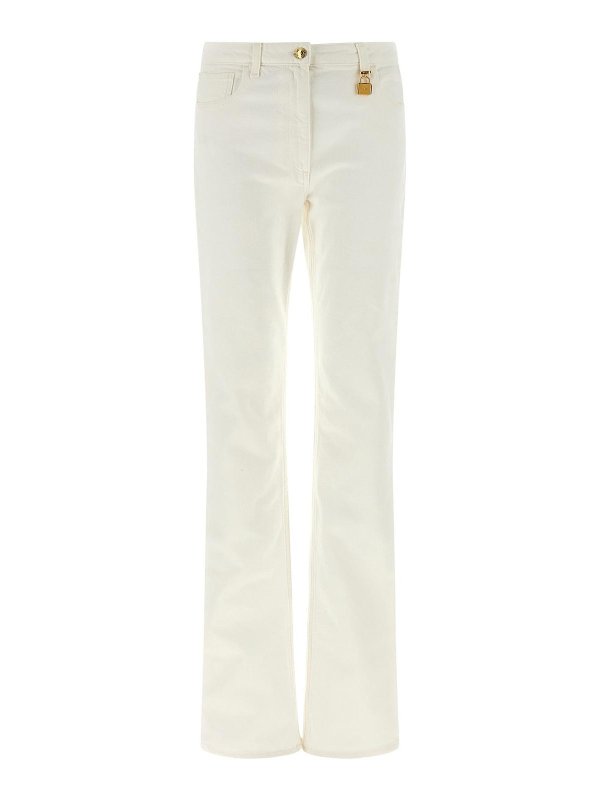 ELISABETTA FRANCHI: straight leg jeans - Jewel Padlock Jeans
