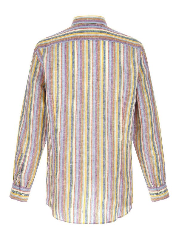 ETRO: shirts online - Striped Linen Shirt