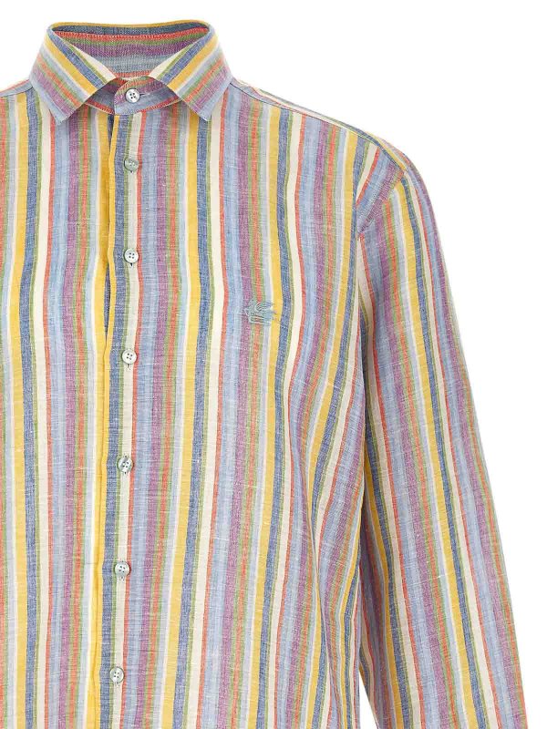 The Best Shops ETRO: shirts - Striped Linen Shirt