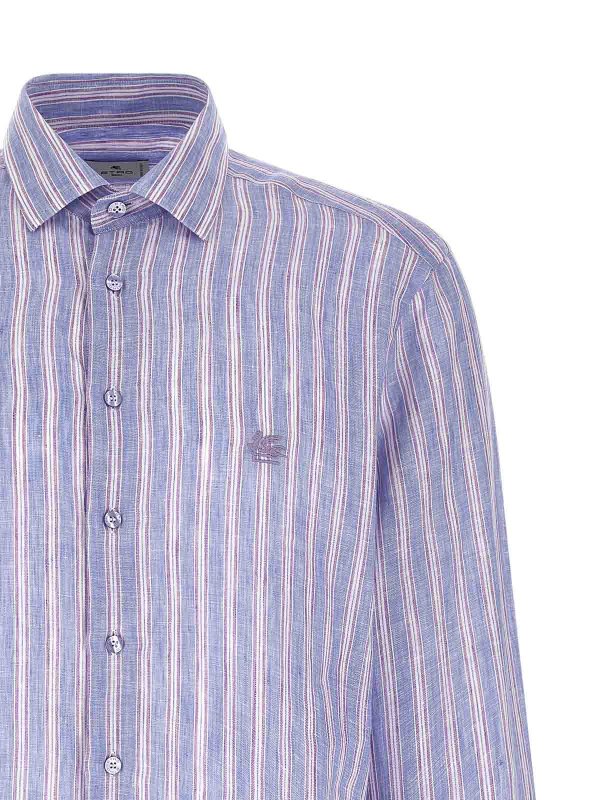The Best Shops ETRO: shirts - Striped Linen Shirt
