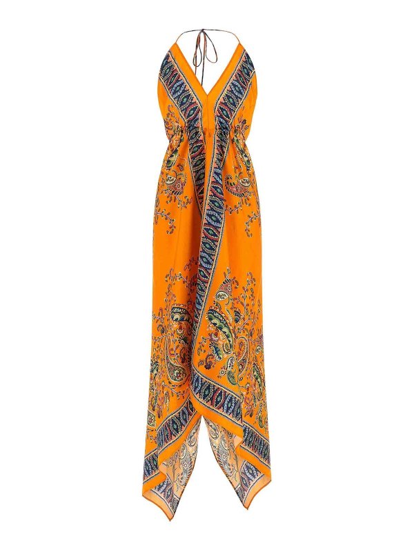 ETRO: abiti al ginocchio - Vestito  floreale con motivi cachemire