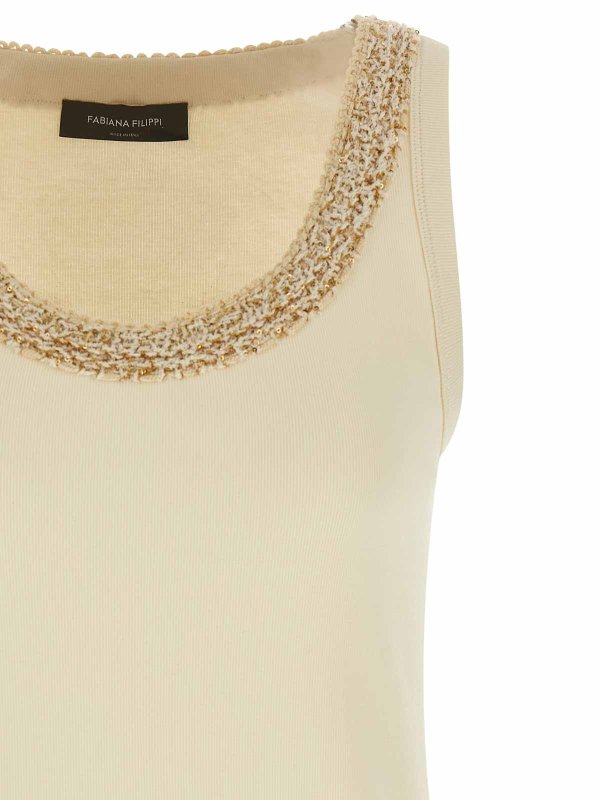 The Best Shops FABIANA FILIPPI: Tops y camisetas sin mangas - Top - Beis