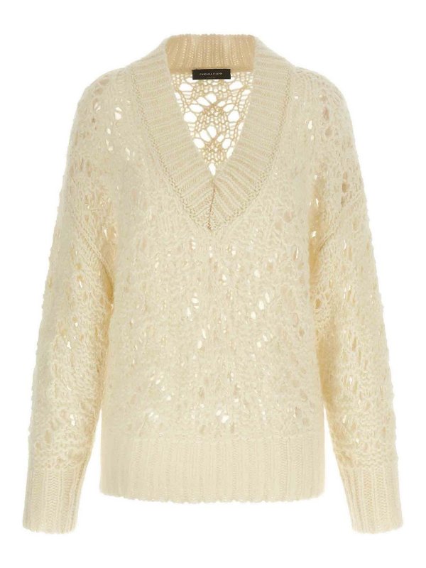 FABIANA FILIPPI: crew necks - Platinum Mohair Sweater