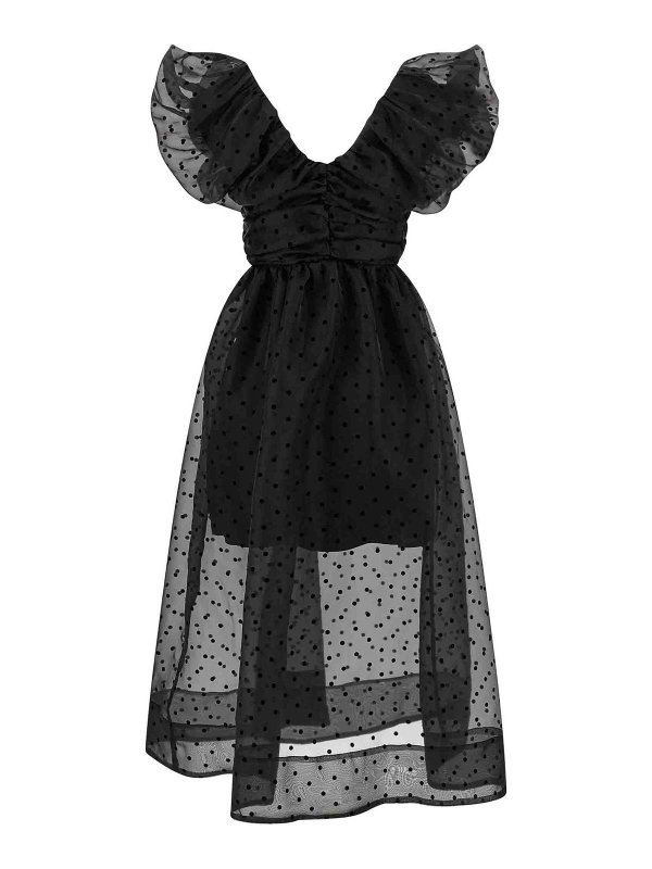 GANNI: ニーレングスドレス online - 膝丈ドレス - 黒