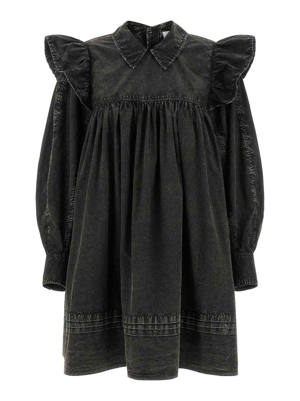 GANNI: ショートドレス - ショートドレス - 黒