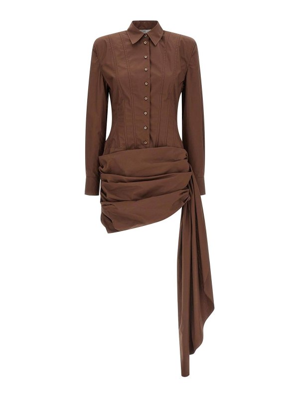 GIUSEPPE DI MORABITO: ニーレングスドレス - 膝丈ドレス - ブラウン